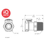 CPC CPC - APC10006BSPT(NSF) / APCD10006BSPT | Kupplung | Acetal | 3/8" BSPT Außengewinde