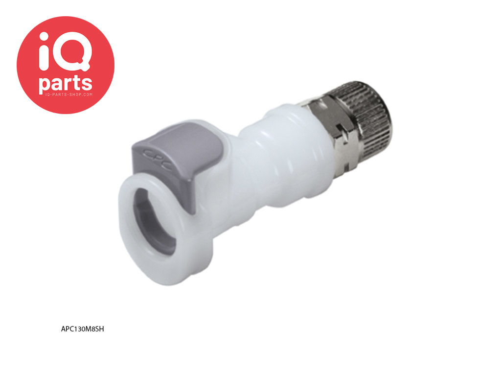CPC APC130M8SH / APCD130M8SH | Snelkoppeling | Acetaal | PTF Klemring 8,0 mm OD / 6,0 mm ID