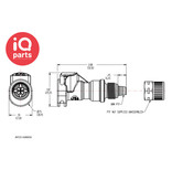 CPC CPC - APC130M8SH / APCD130M8SH | Coupling Body | Acetal | PTF Nut 8,0 mm OD / 6,0 mm ID