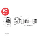 CPC CPC - APC130M10SH / APCD130M10SH | Coupling Body | Acetal | PTF Nut 10,0 mm OD / 8,0 mm ID