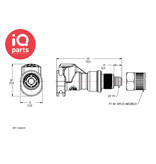 CPC CPC - APC13006SH / APCD13006SH | Coupling Body | Acetal | PTF Nut 9,5 mm (3/8") OD / 6,4 mm (0.25") ID