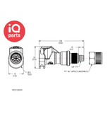 CPC CPC - APC13006SH / APCD13006SH | Coupling Body | Acetal | PTF Nut 9,5 mm (3/8") OD / 6,4 mm (0.25") ID