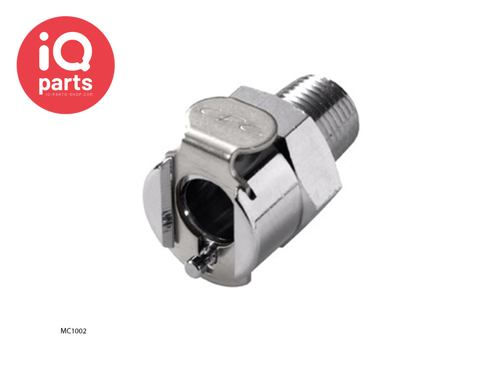 CPC MC1002 / MCD1002 | Snelkoppeling | Verchroomd messing | 1/8" NPT buitendraad