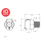 CPC CPC - MC1002 / MCD1002 | Coupling Body | Chrome-plated brass | 1/8" NPT Pipe Thread