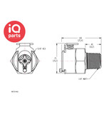 CPC CPC - MC1002 / MCD1002 | Kupplung | Messing verchromt | 1/8" NPT Außengewinde