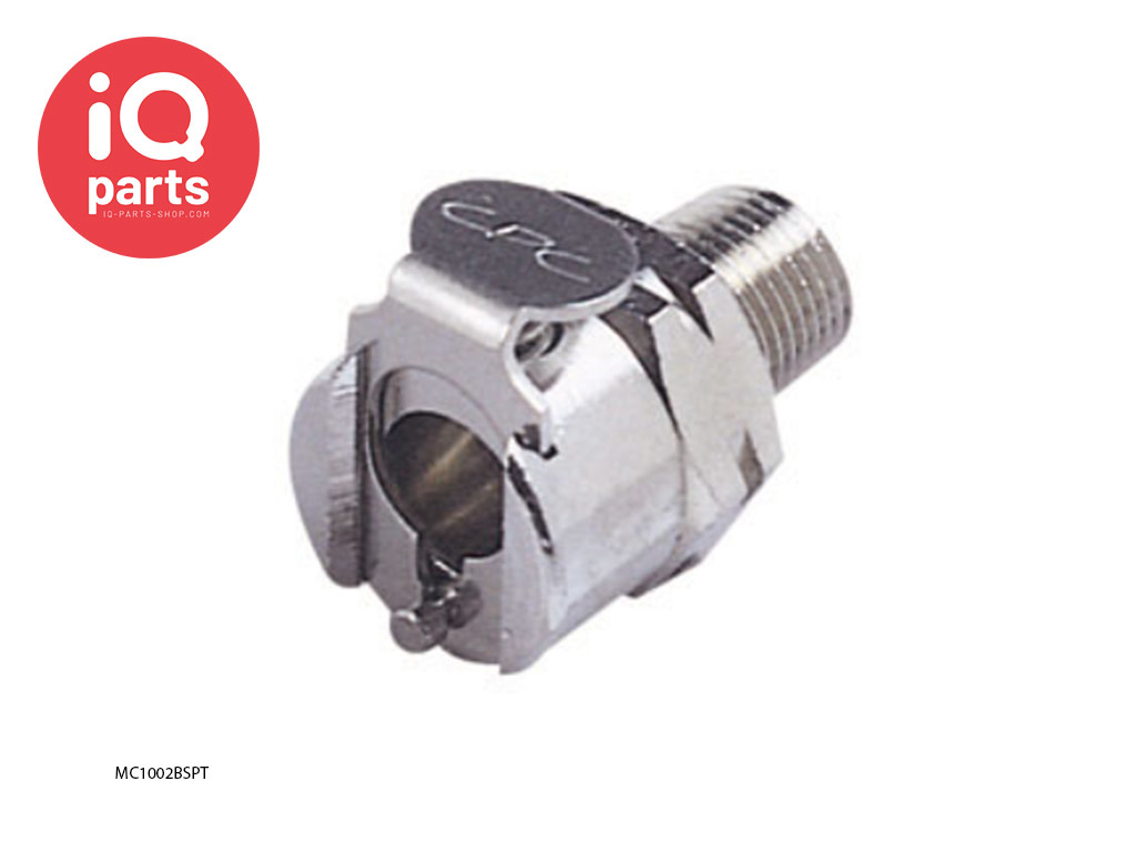 CPC MC1002BSPT / MCD1002BSPT | Kupplung | Messing verchromt | 1/8" BSPT Außengewinde
