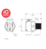 CPC CPC - MC1002BSPT / MCD1002BSPT | Coupling Body | Chrome-plated brass | 1/8" BSPT Pipe Thread