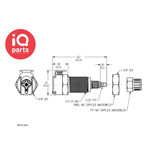 CPC CPC - MC12025 / MCD12025 | Coupling Body | Panel mount | PTF Nut 4,0 mm (5/32") OD / 2,5 mm (.10") ID