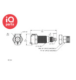CPC CPC - MC1204 / MCD1204 | Snelkoppeling | Plaatmontage | PTF Klemring 6,4 mm OD / 4,3 mm ID