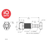 CPC CPC - MC1604 / MCD1604 | Coupling Body | Panel mount | Hose barb 6,4 mm (1/4")