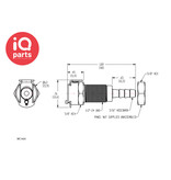 CPC CPC - MC1603 / MCD1603 | Coupling Body | Panel mount | Hose barb 4,8 mm (3/16")