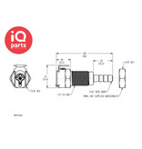 CPC CPC - MC1603 / MCD1603 | Coupling Body | Panel mount | Hose barb 4,8 mm (3/16")