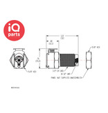 CPC CPC - MC181032 / MCD181032 | Coupling Body | Panel mount | Female thread 10-32 UNF