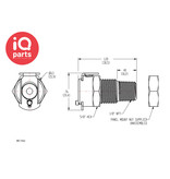 CPC CPC - MC1502 / MCD1502 | Snelkoppeling | Plaatmontage | buitendraad 1/8" NPT