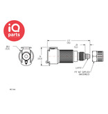 CPC CPC - MC1304 / MCD1304 | Kupplung | Messing  verchromt | PTF Klemmring 6,4 mm AD / 4,3 mm ID