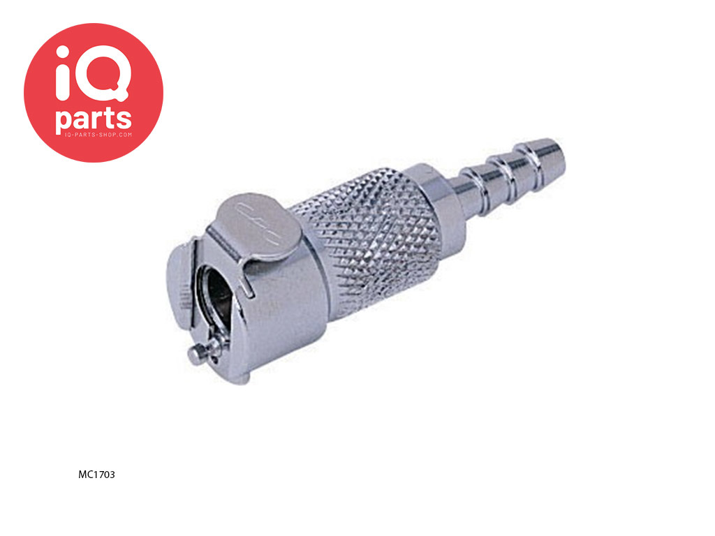 CPC MC1703 / MCD1703 | Coupling Body | Chrome-plated brass | Hose barb 4,8 mm (3/16")