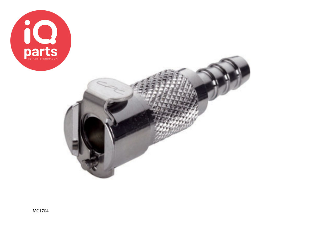 CPC MC1704 / MCD1704 | Kupplung | Messing  verchromt | Schlauchanschluss 6,4 mm
