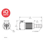 CPC CPC - MC1704 / MCD1704 | Coupling Body | Chrome-plated brass | Hose barb 6,4 mm (1/4")