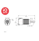 CPC CPC - MC1702 / MCD1702 | Coupling Body | Chrome-plated brass | Hose barb 3,2 mm (1/8")