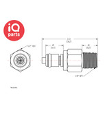 CPC CPC - MC2402 / MCD2402 | Insteeknippel | Verchroomd messing | 1/8" NPT buitendraad