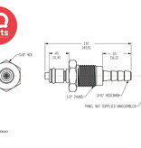 CPC CPC - MC4203 / MCD4203 | Coupling Insert | Panel mount | Hose barb 4,8 mm (3/16")