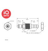 CPC CPC - MC4204 / MCD4204 | Insteeknippel | Plaatmontage | slangpilaar 6,4 mm