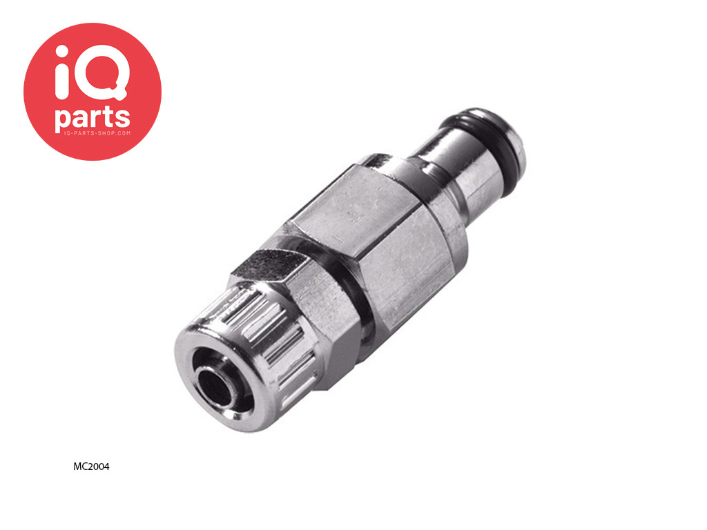 CPC MC2004 / MCD2004 | Stecker | Messing  verchromt | PTF Klemmring 6,4 mm AD / 4,3 mm ID