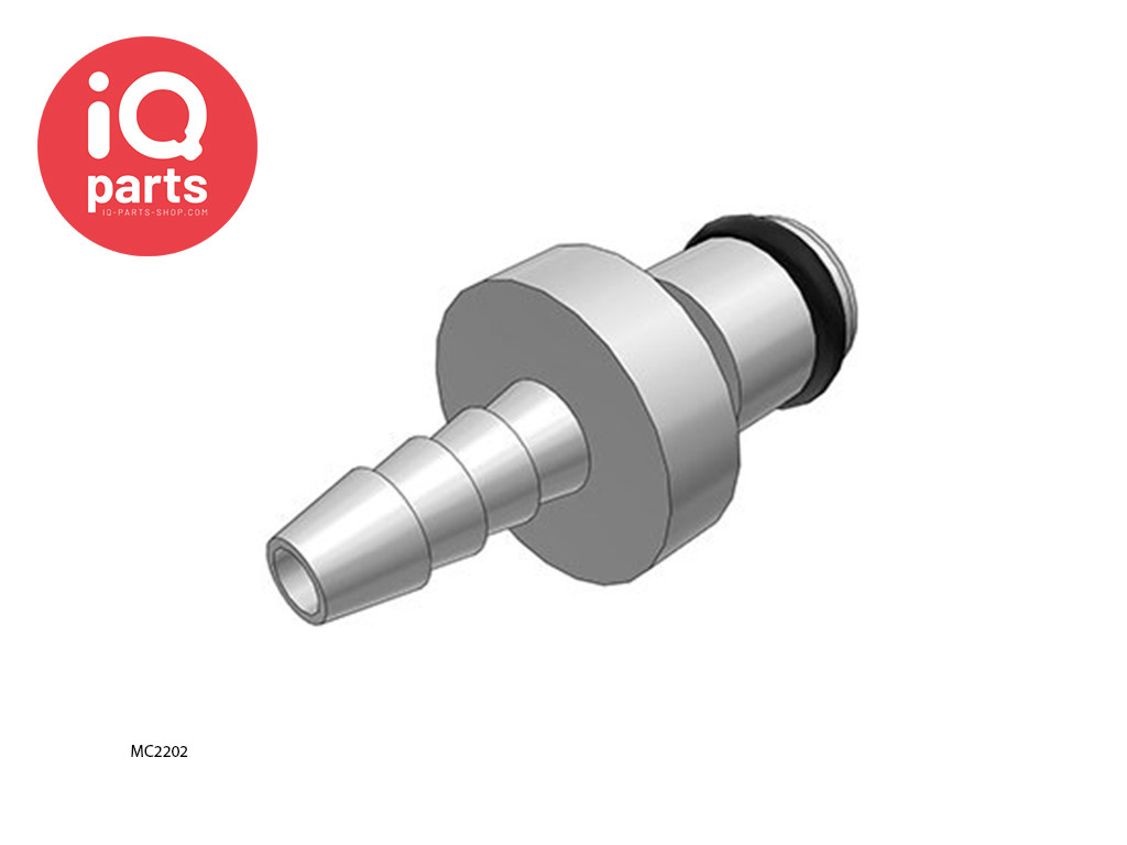 CPC MC2202 / MCD2202 | Coupling Insert | Chrome-plated brass | Hose barb 3,2 mm (1/8")