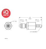 CPC CPC - MC2202 / MCD2202 | Insteeknippel | Verchroomd messing | slangpilaar 3,2 mm