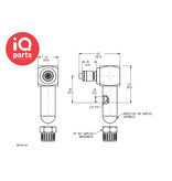 CPC CPC - MC2104 / MCD2104 | Elbow Coupling Insert | Chrome-plated brass | PTF Nut 6,4 mm (1/4") OD / 4,3 mm (.17") ID