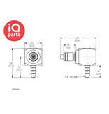 CPC CPC - MC2302 / MCD2302 | Stecker 90º | Messing verchromt | Schlauchanschluss 3,2 mm