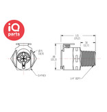 CPC CPC - LCD10004BSPTV | Coupling Body | Chrome-plated brass | 1/4" BSPT Pipe Thread (Triumph)