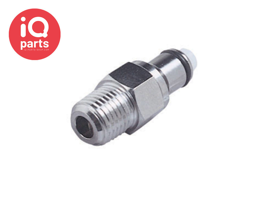 CPC LCD24004V | Stecker | Messing verchromt | 1/4" NPT Außengewinde (Aprilia)
