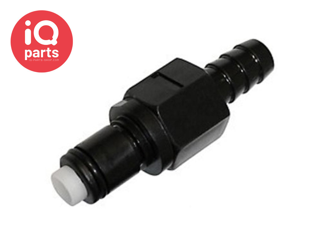 CPC PLCD22005VMBLK | Insteeknippel Zwart | Acetaal | slangpilaar 7,5 - 8 mm