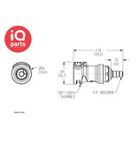CPC CPC - NS4D17004 / NS4D1700406 | NS4 Snelkoppeling | slangpilaar 6,4 mm