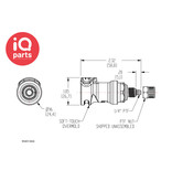 CPC CPC - NS4D13004 | NS4 Coupling body | PTF Nut 6,4 mm (1/4") OD / 4,3 mm (.17") ID