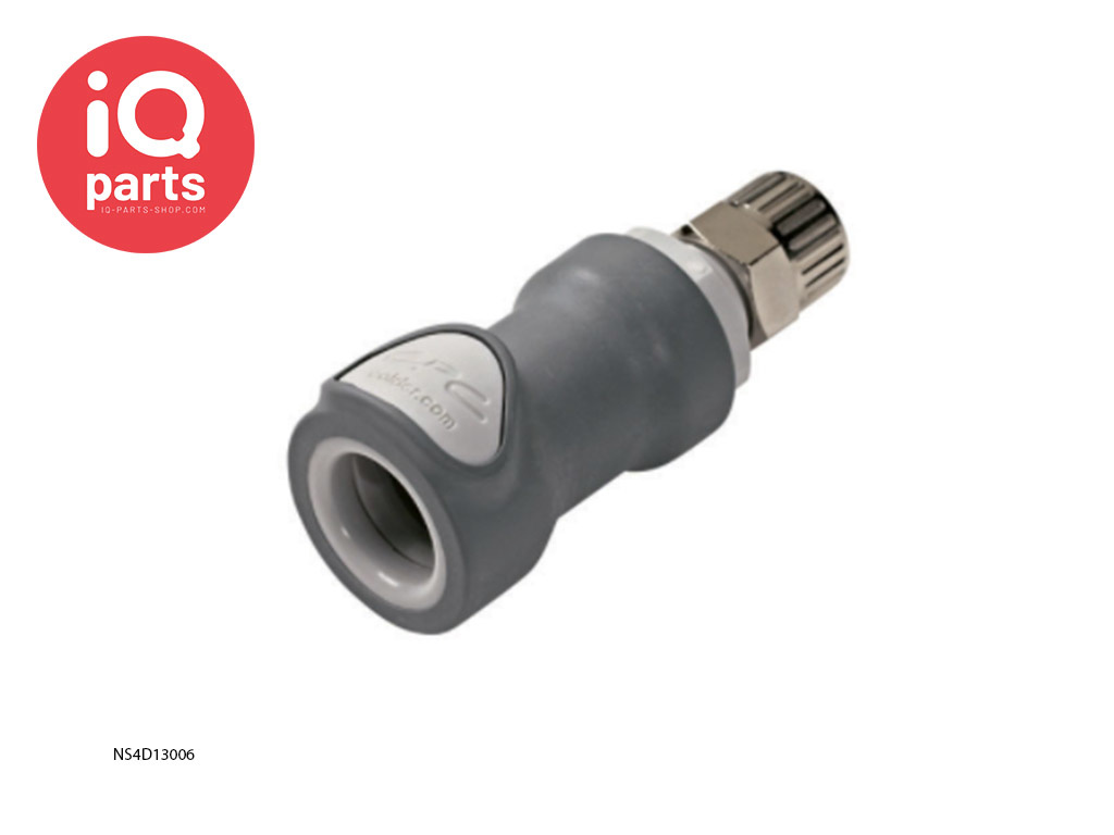 CPC NS4D13006 / NS4D1300606 | NS4 Snelkoppeling | PTF Klemring 9,5 mm OD / 6,4 mm ID