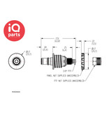 CPC CPC - NS4D40006 / NS4D4000606 | NS4 Coupling insert | Panel mount | PTF Nut 9,5 mm (3/8") OD / 6,4 mm (1/4") ID