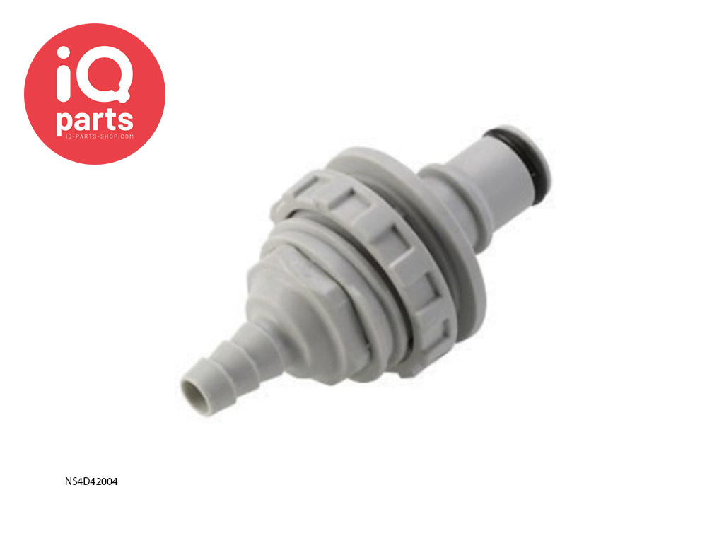 CPC NS4D42004 / NS4D4200406 | NS4 Coupling insert | Panel mount | Hose barb 6,4 mm (1/4")