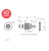 CPC CPC - NS4D42004 / NS4D4200406 | NS4 Coupling insert | Panel mount | Hose barb 6,4 mm (1/4")