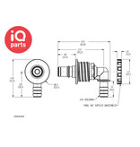 CPC CPC - NS4D43006 | NS4 Coupling insert | Panel mount | Hose barb elbow 9,5 mm (3/8")