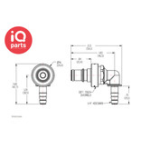 CPC CPC - NS4D23004 | NS4 Insteeknippel | 90º slangpilaar 6,4 mm