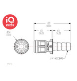 CPC CPC - EFC22412 / EFCD22412 | In-line Coupling Insert | Polypropylene | Hose barb 6,4 mm (1/4")