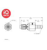 CPC CPC - EFC22412 / EFCD22412 | In-line Coupling Insert | Polypropylene | Hose barb 6,4 mm (1/4")