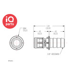 CPC CPC - EFC22612 / EFCD22612 | In-line Coupling Insert | Polypropylene | Hose barb 9,5 mm (3/8")