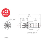 CPC CPC - EFC22612 / EFCD22612 | In-line Coupling Insert | Polypropylene | Hose barb 9,5 mm (3/8")