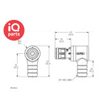 CPC CPC - EFC23612 / EFCD23612 | Elbow Coupling Insert | Polypropylene | Hose barb 9,5 mm (3/8")