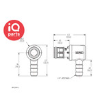 CPC CPC - EFC23412 / EFCD23412 | Elbow Coupling Insert | Polypropylene | Hose barb 6,4 mm (1/4")