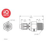 CPC CPC - EFCD24412 | In-line Coupling Insert | Polypropylene | 1/4" NPT pipe thread