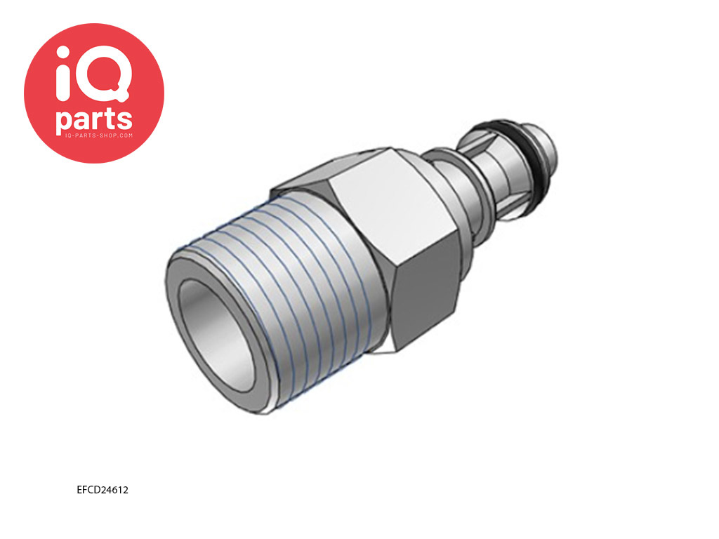 EFCD24612 | Insteeknippel | Polypropyleen | 3/8" NPT buitendraad